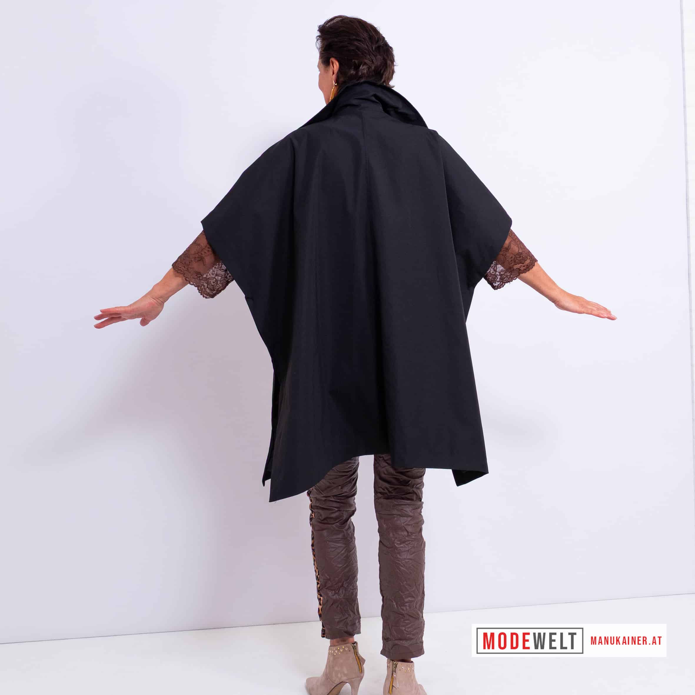 TrenchPoncho Lea Noir |Gr. UNI 36-48+|, Anr.: 4165 – Bild 4