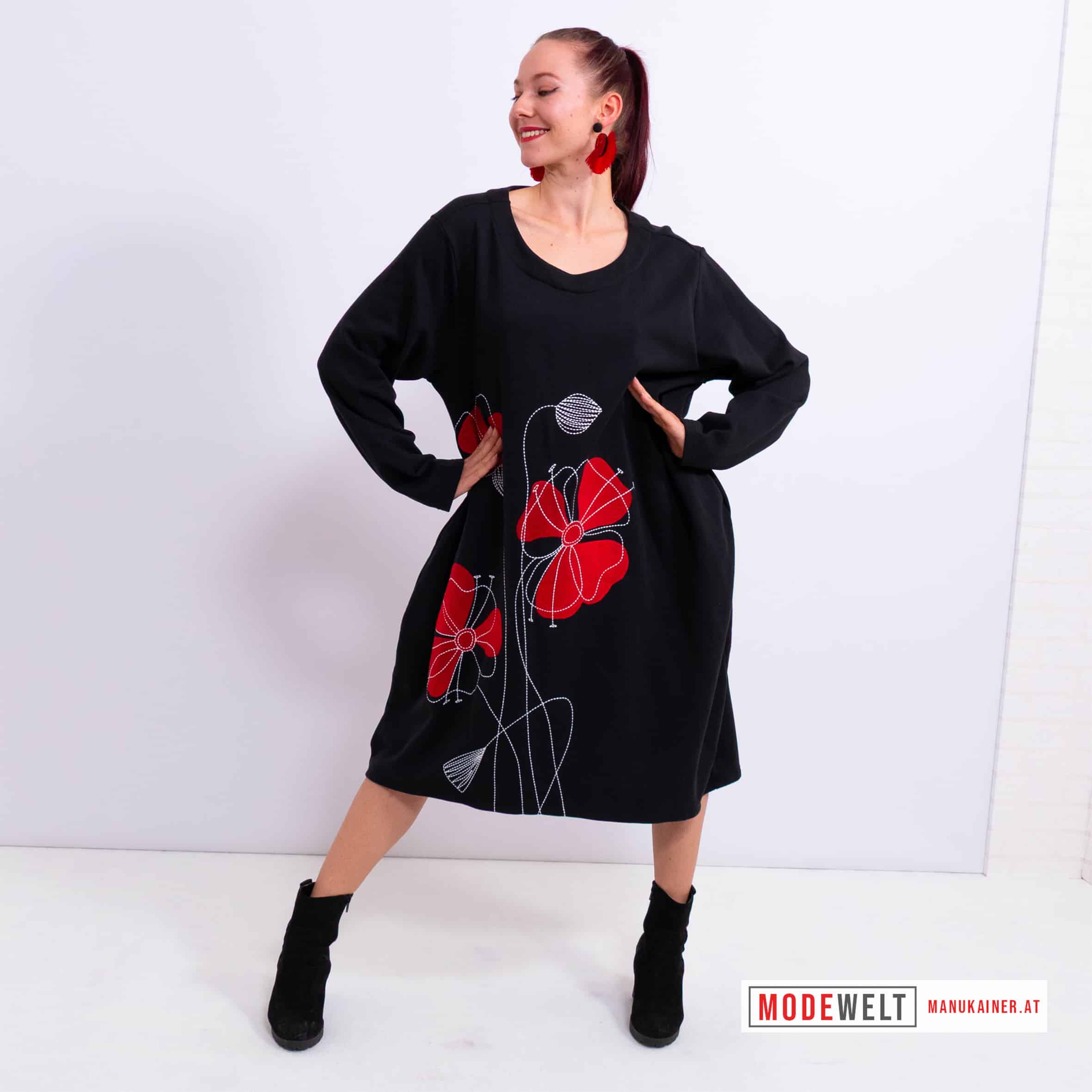 TunikaKleid Red Bloom |Gr. UNI 36-46|, Anr.: 4171