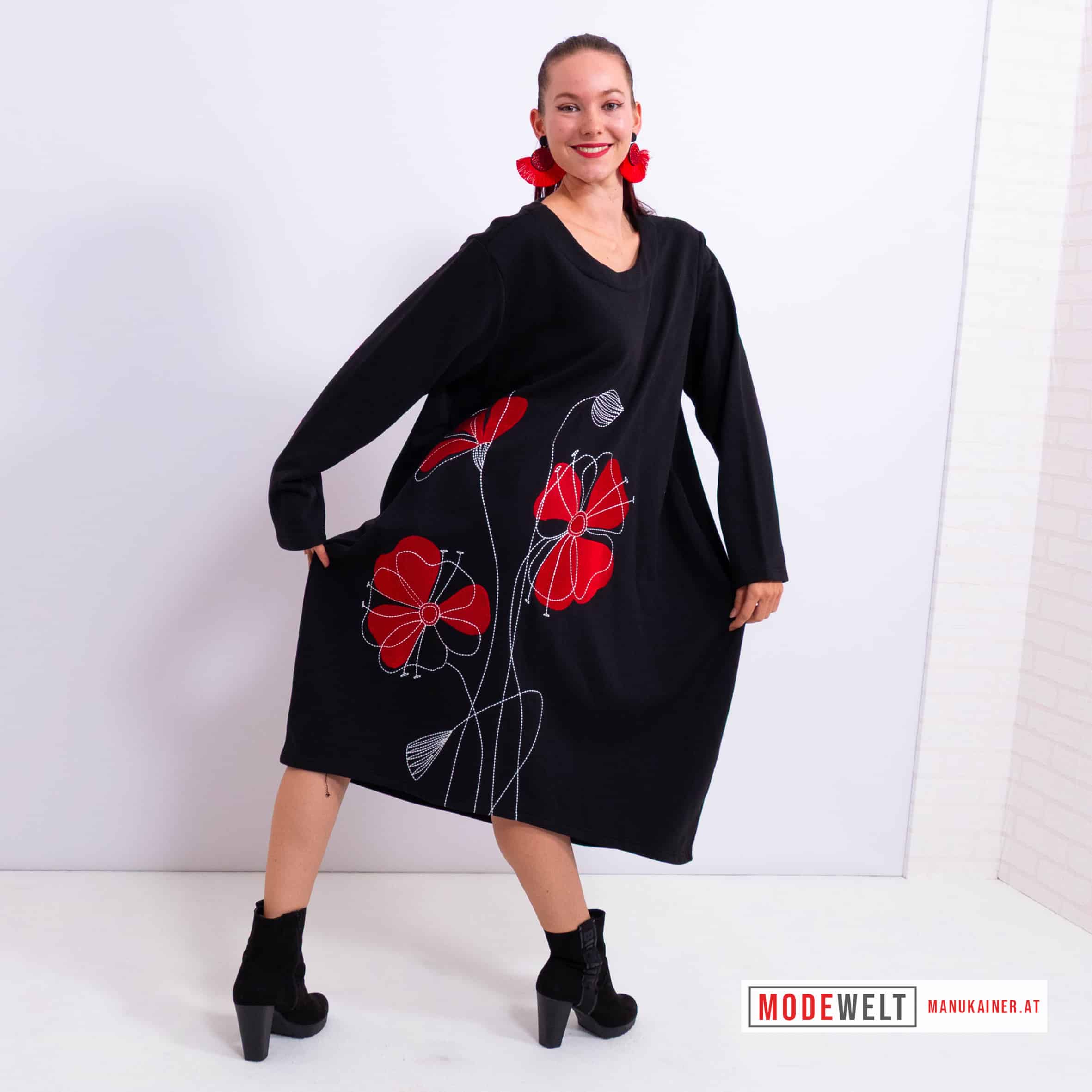 TunikaKleid Red Bloom |Gr. UNI 36-46|, Anr.: 4171 – Bild 3