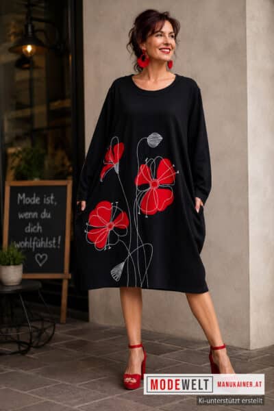 TunikaKleid Red Bloom |Gr. UNI 36-46|, Anr.: 4171