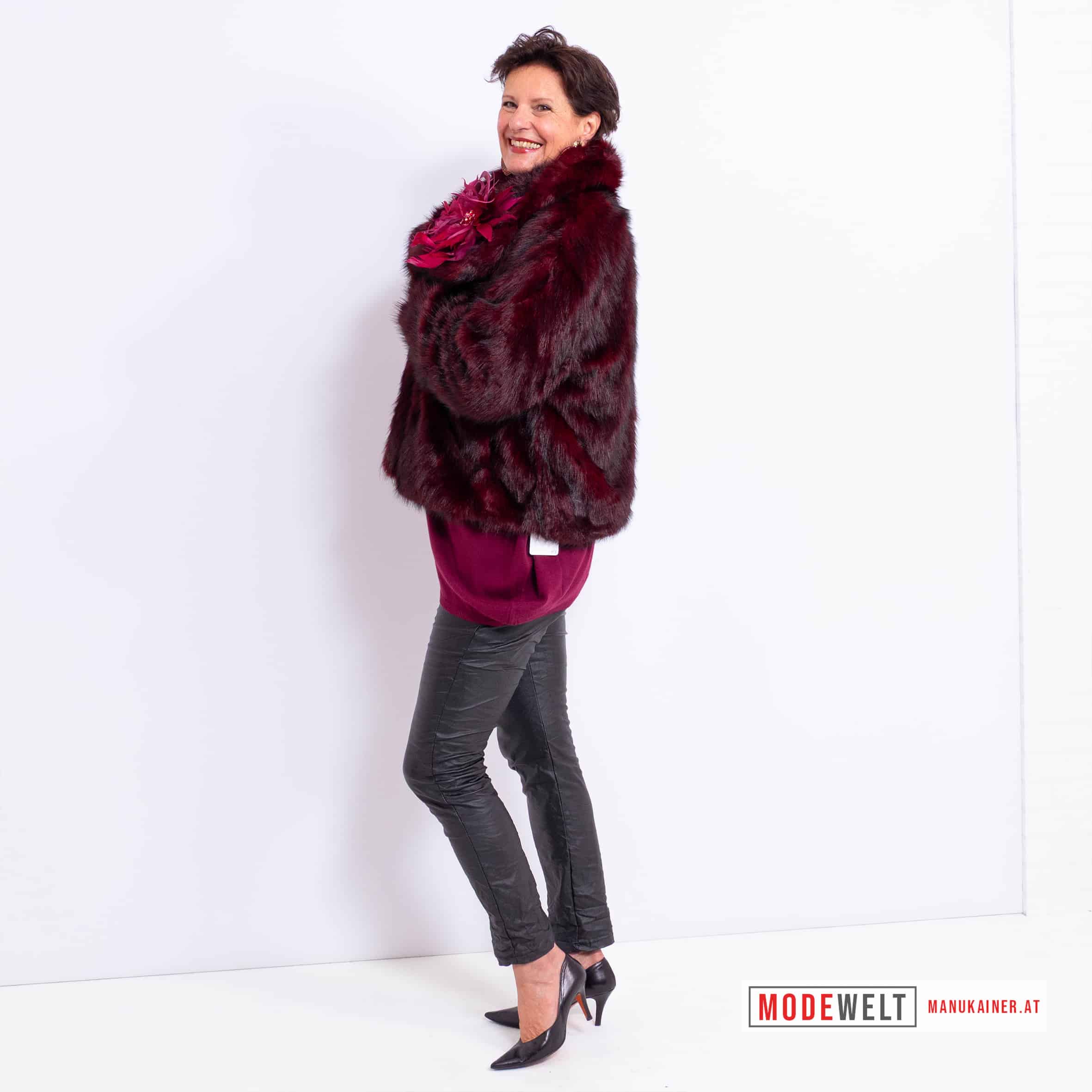 PelzchenJacke Cherie Bordeaux |Gr. UNI 38-44|, Anr.: 4175 – Bild 5