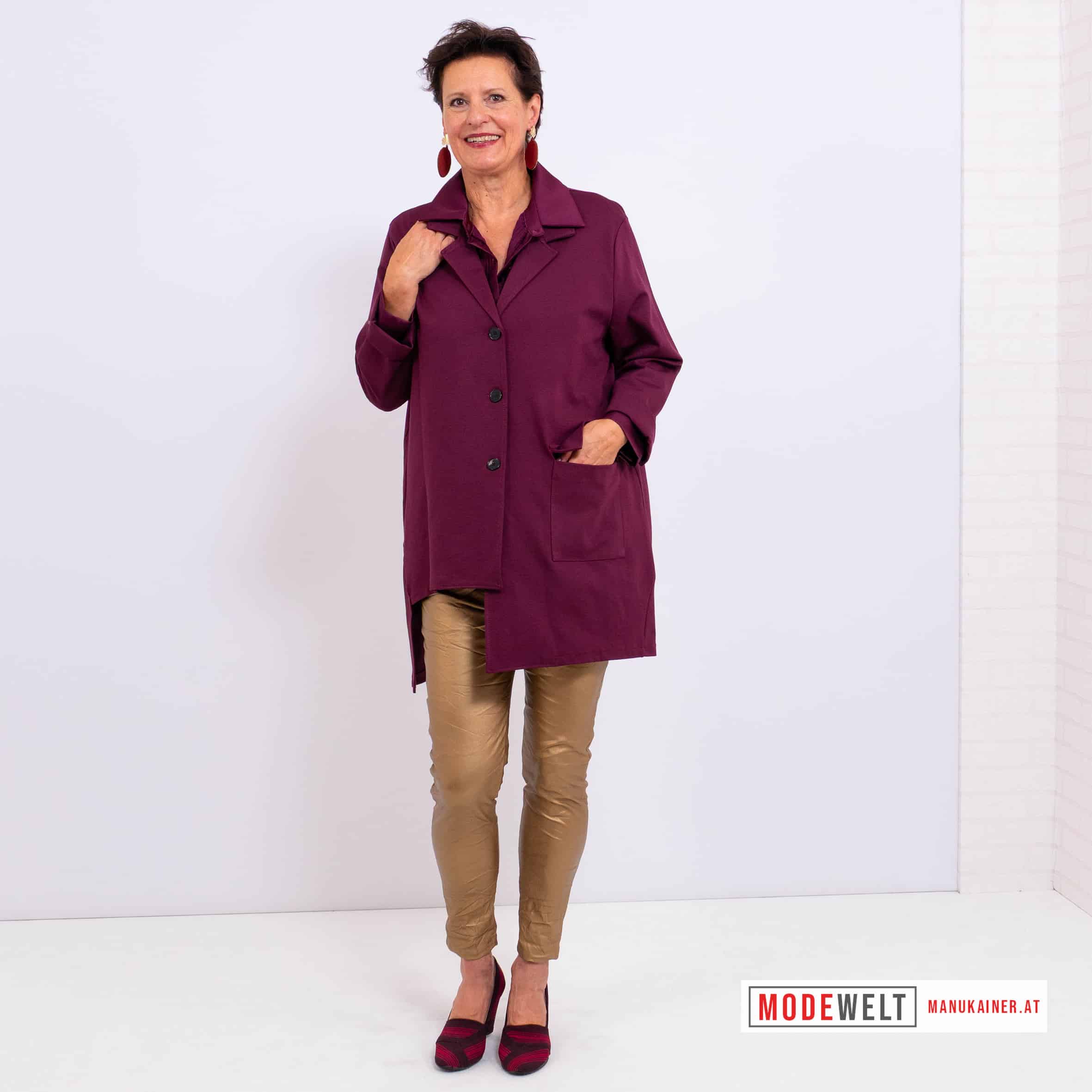 BlazerJacke Business Chic Bordeaux |Gr. UNI 38-44/46|, Anr.: 4176 – Bild 2