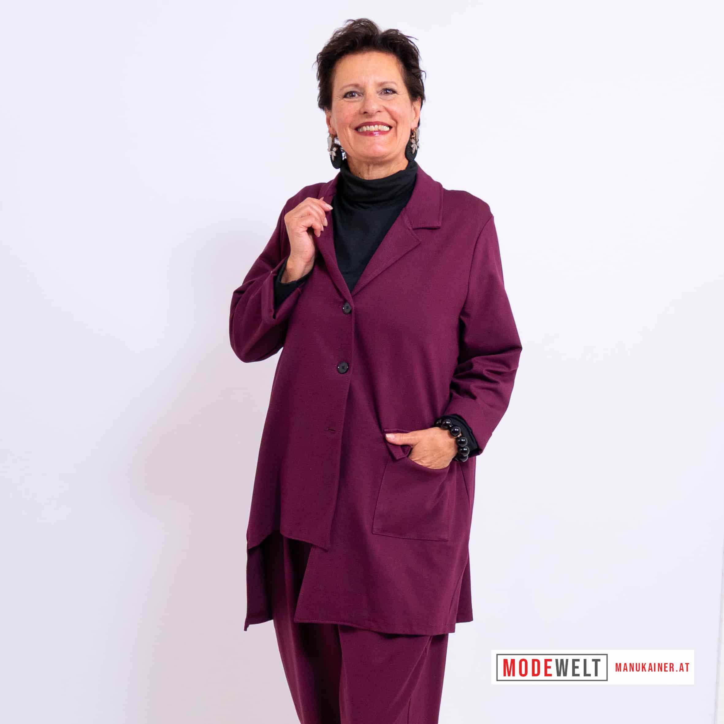 BlazerJacke Business Chic Bordeaux |Gr. UNI 38-44/46|, Anr.: 4176
