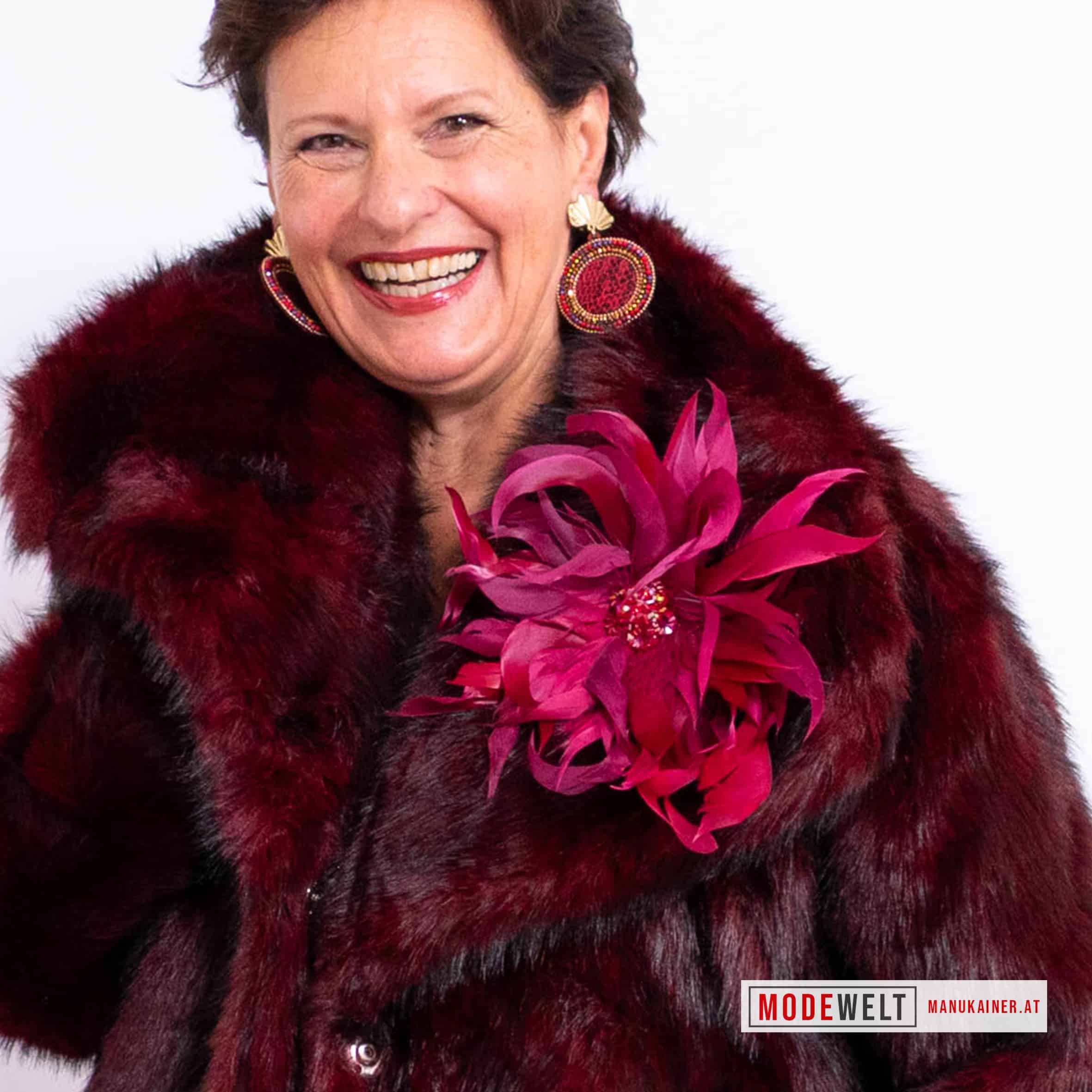 Federanstecker Flora Bordeaux, Anr.: 4182 – Bild 2