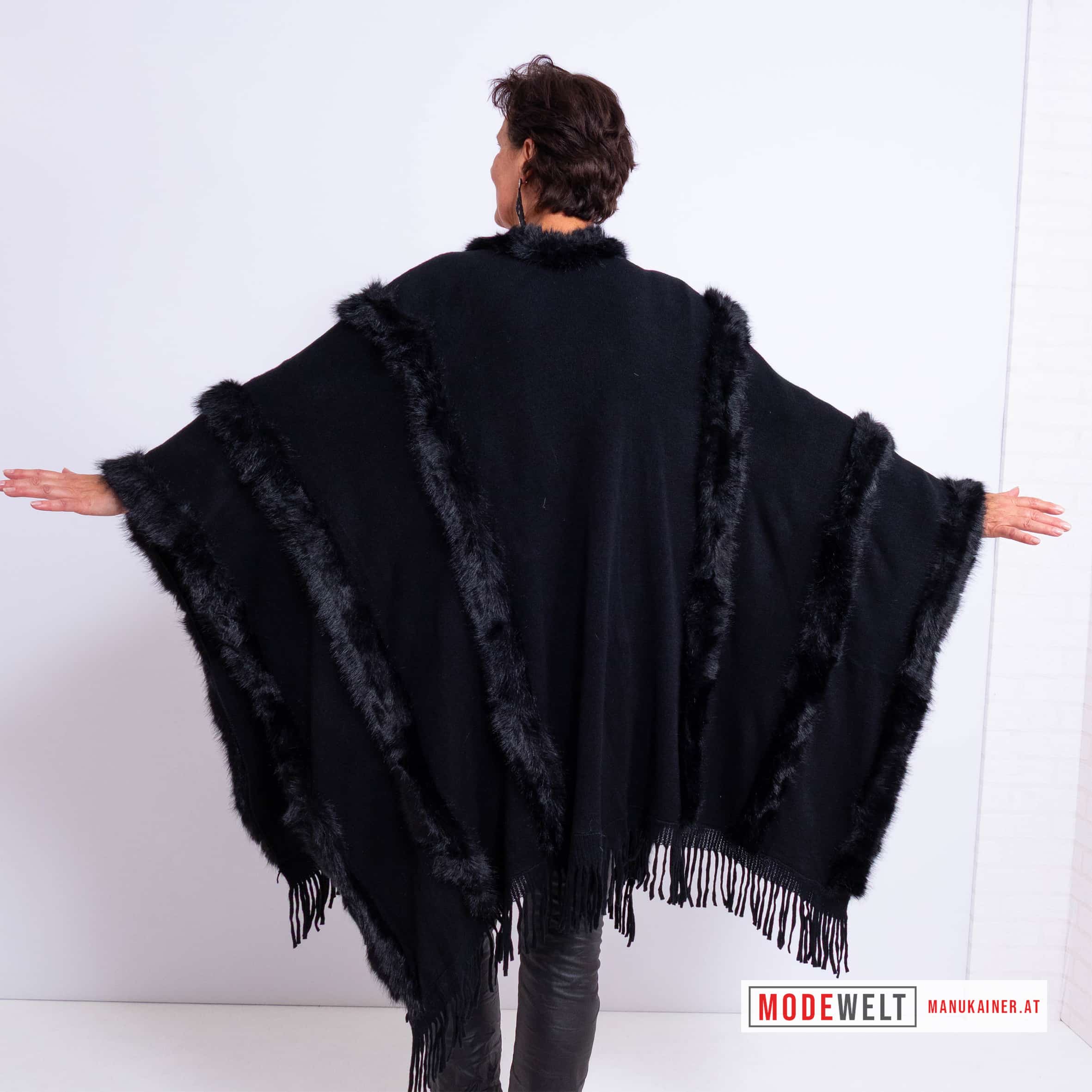 EdelPoncho Black Luxe Dream |Gr. UNI 36-48+|, Anr.: 4185 – Bild 4