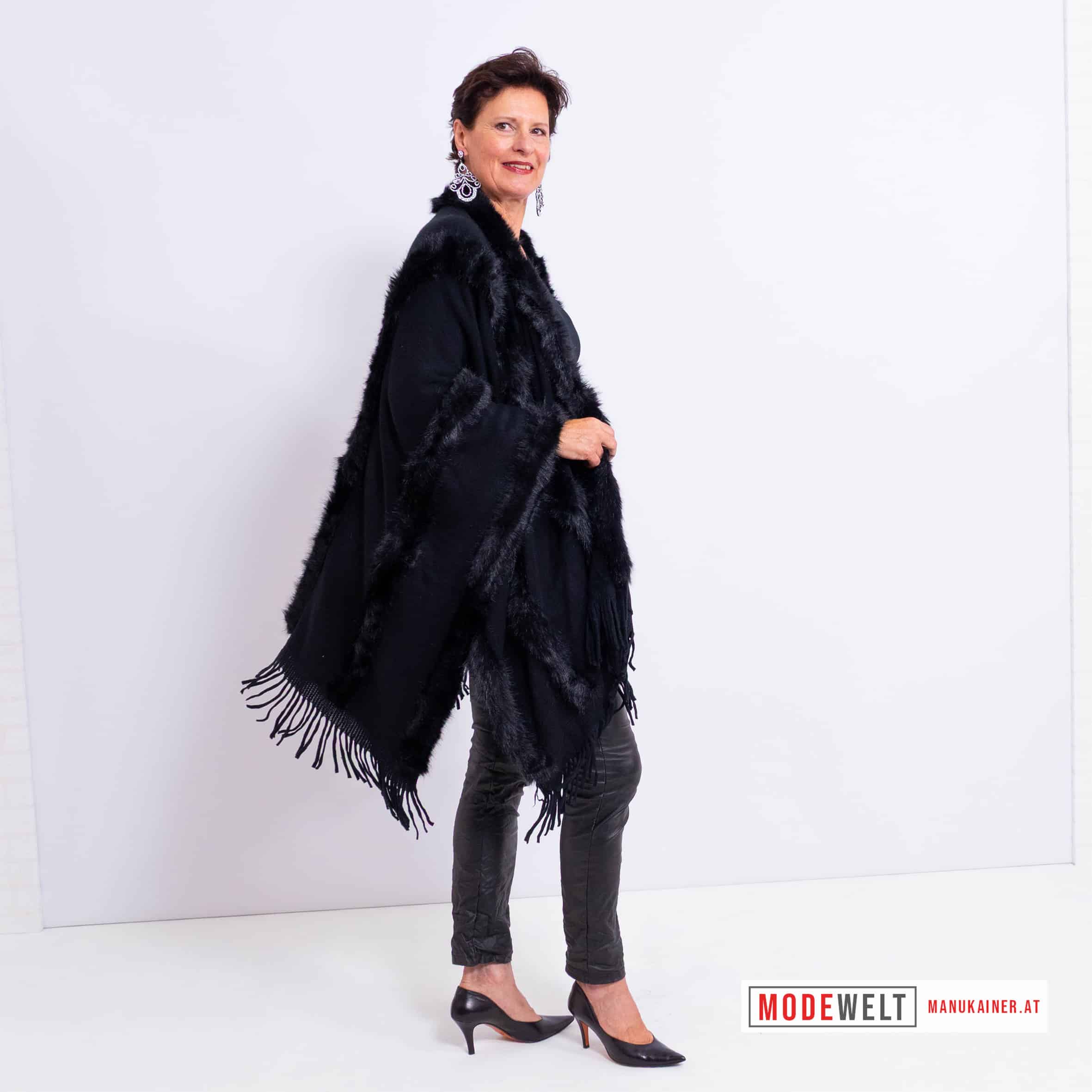 EdelPoncho Black Luxe Dream |Gr. UNI 36-48+|, Anr.: 4185 – Bild 5