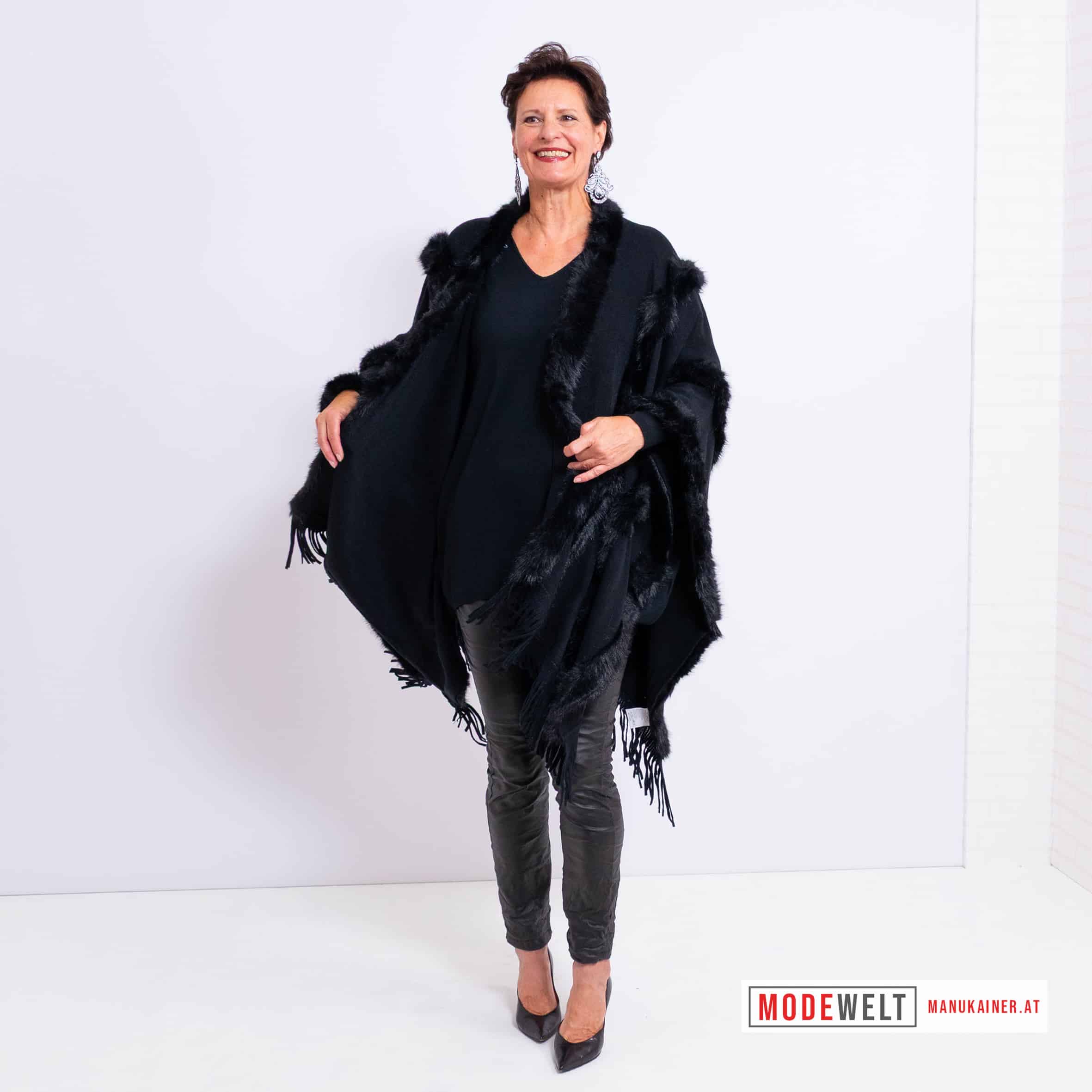 EdelPoncho Black Luxe Dream |Gr. UNI 36-48+|, Anr.: 4185 – Bild 6