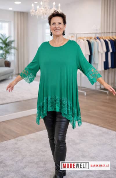 UnderSweety Green mit Spitzenärmel |Gr. UNI 40-48|, Anr.: 4197
