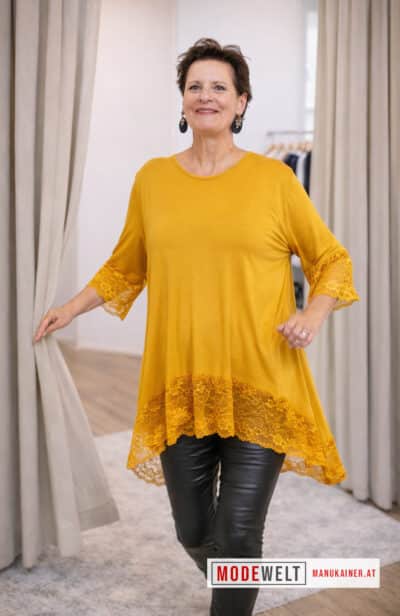 UnderSweety Kurkuma mit Spitzenärmel |Gr. UNI 40-48|, Anr.: 4198
