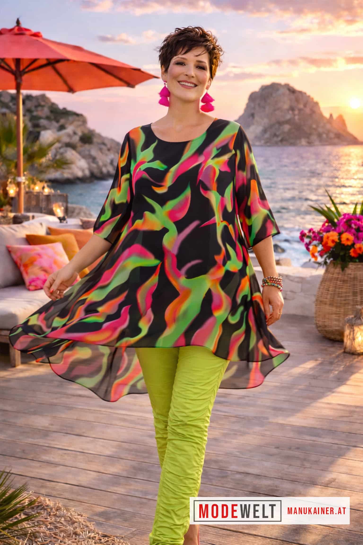 SeidenfeelTunika Sunset Flow |Gr. UNI 40-48+|, Anr.: 4231 – Bild 2