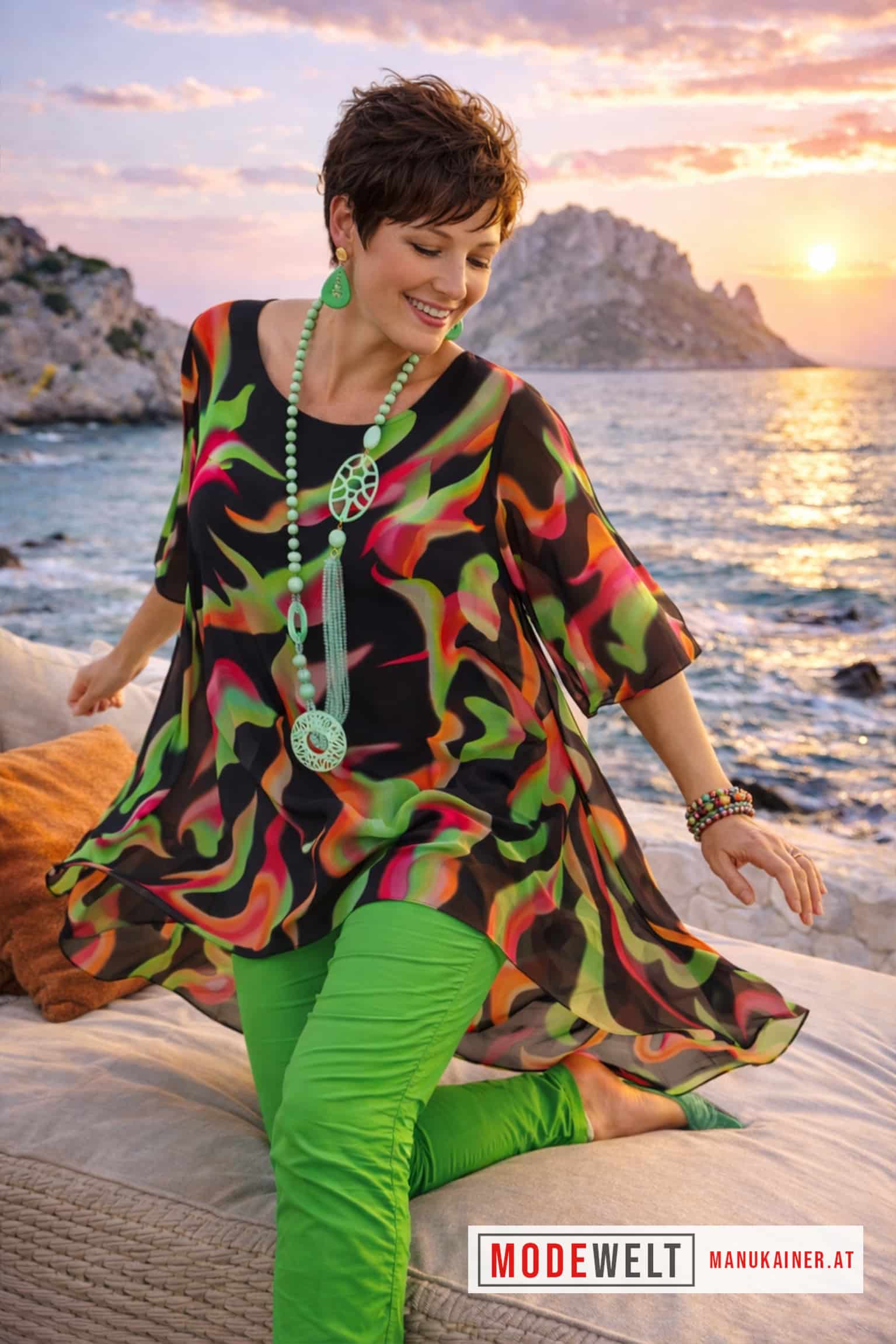 SeidenfeelTunika Sunset Flow |Gr. UNI 40-48+|, Anr.: 4231 – Bild 4