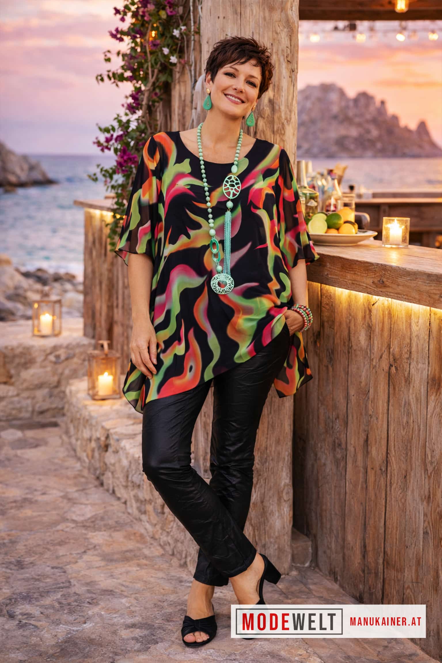 SeidenfeelTunika Sunset Flow |Gr. UNI 40-48+|, Anr.: 4231 – Bild 5