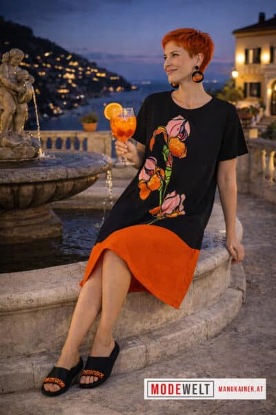 Kleid Orange Elegance |Gr. UNI 38-46|, Anr.: 4243