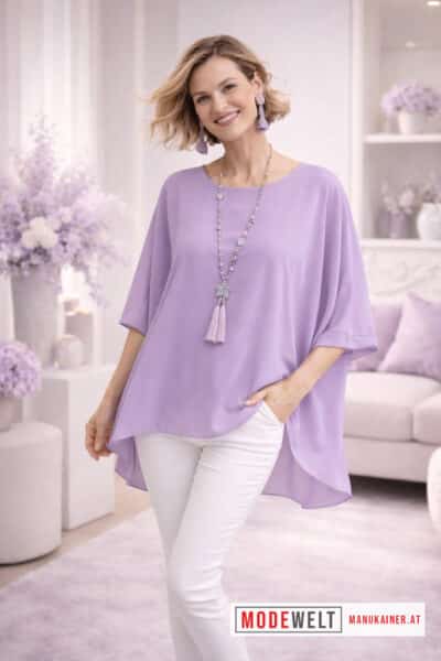 FledermausBluse Lady Flieder|Gr. UNI 36-48+|, Anr.: 4247