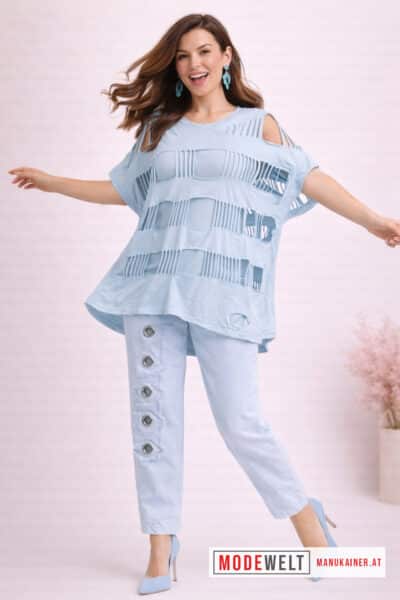 DesignShirt Rebel Chic Ice-Blue|Gr. UNI 38-46|, Anr.: 4253