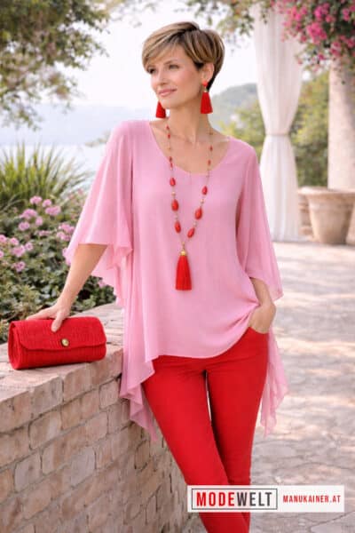 SeidenfeelBluse Summer Dream Pink-Delight |Gr. UNI 36-44|, Anr.: 4262