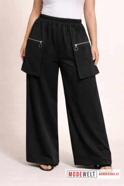 Trendhose Mia Rosa Schwarz |Gr. 44 bis 50+|, Anr.: 4272
