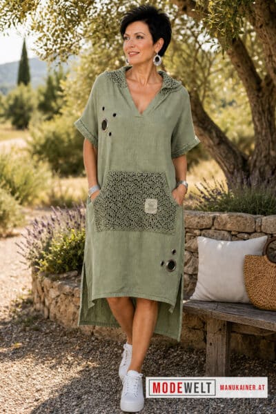 LeinenKleid Toskana Safari |Gr. UNI 38-48+|, Anr.: 4283
