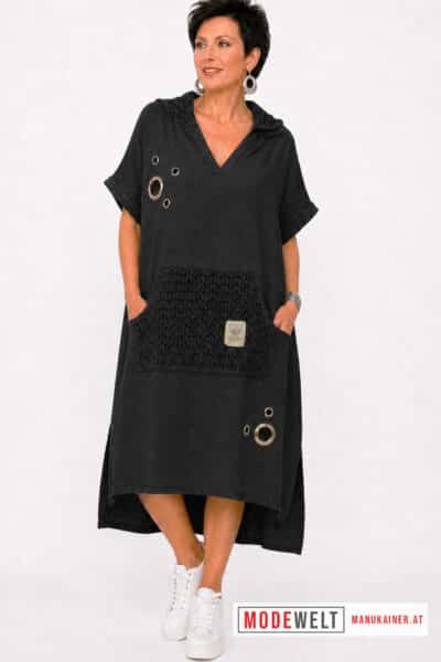 LeinenKleid Toskana Black |Gr. UNI 38-48+|, Anr.: 4284