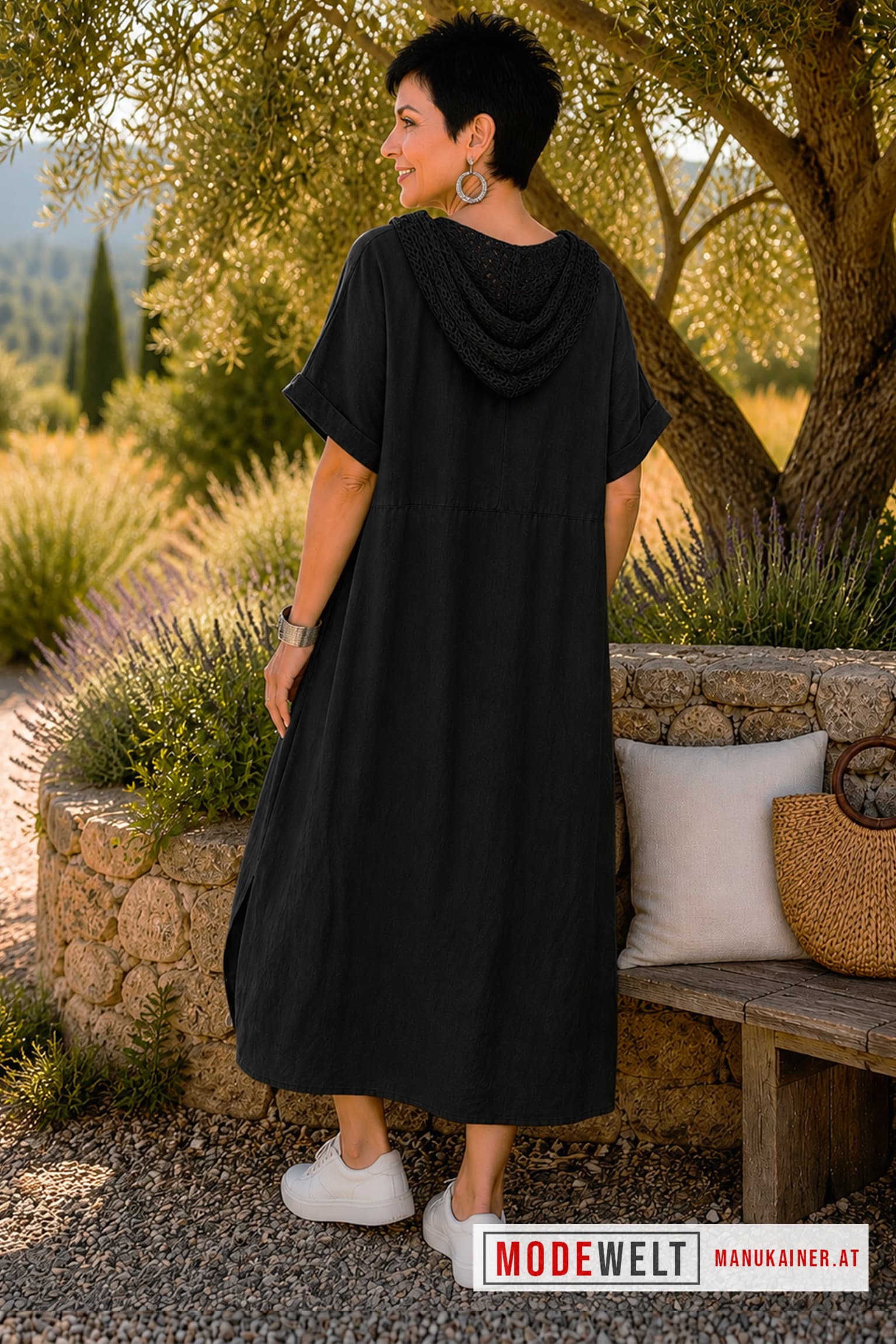LeinenKleid Toskana Black |Gr. UNI 38-48+|, Anr.: 4284 – Bild 4