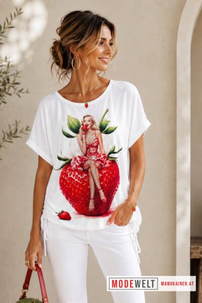 ViskoseShirt Miss Strawberry |Gr. UNI 36-46|, Anr.: 4295