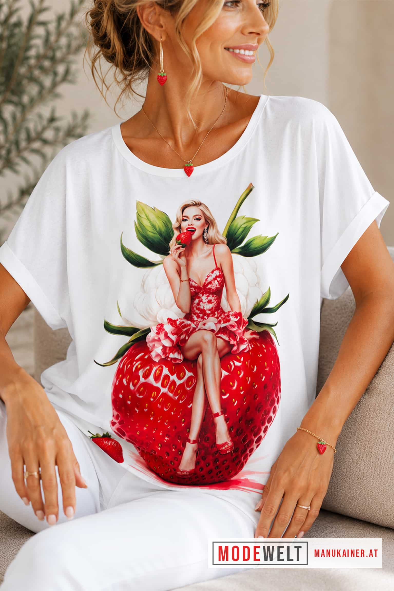 ViskoseShirt Miss Strawberry |Gr. UNI 36-46|, Anr.: 4295 – Bild 2