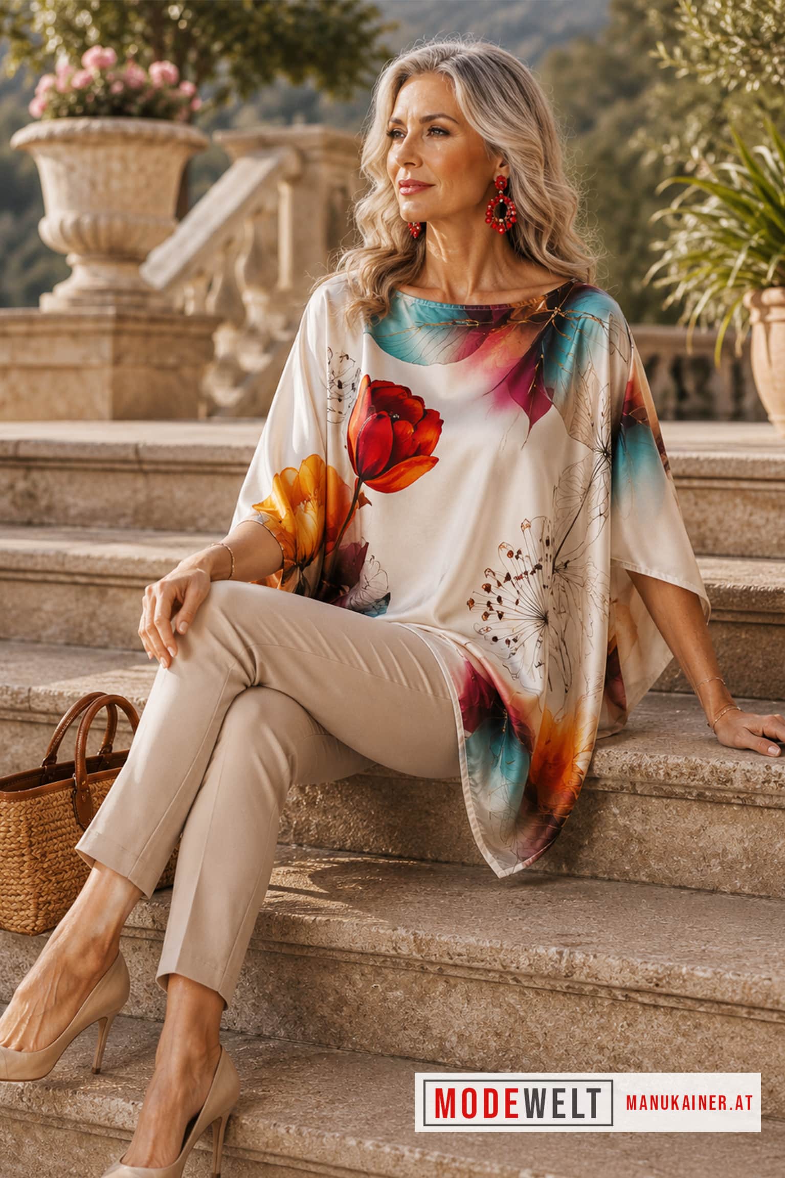 PonchoBluse "Beauty" |Gr. UNI 36-48|, Anr.: 4296 – Bild 2