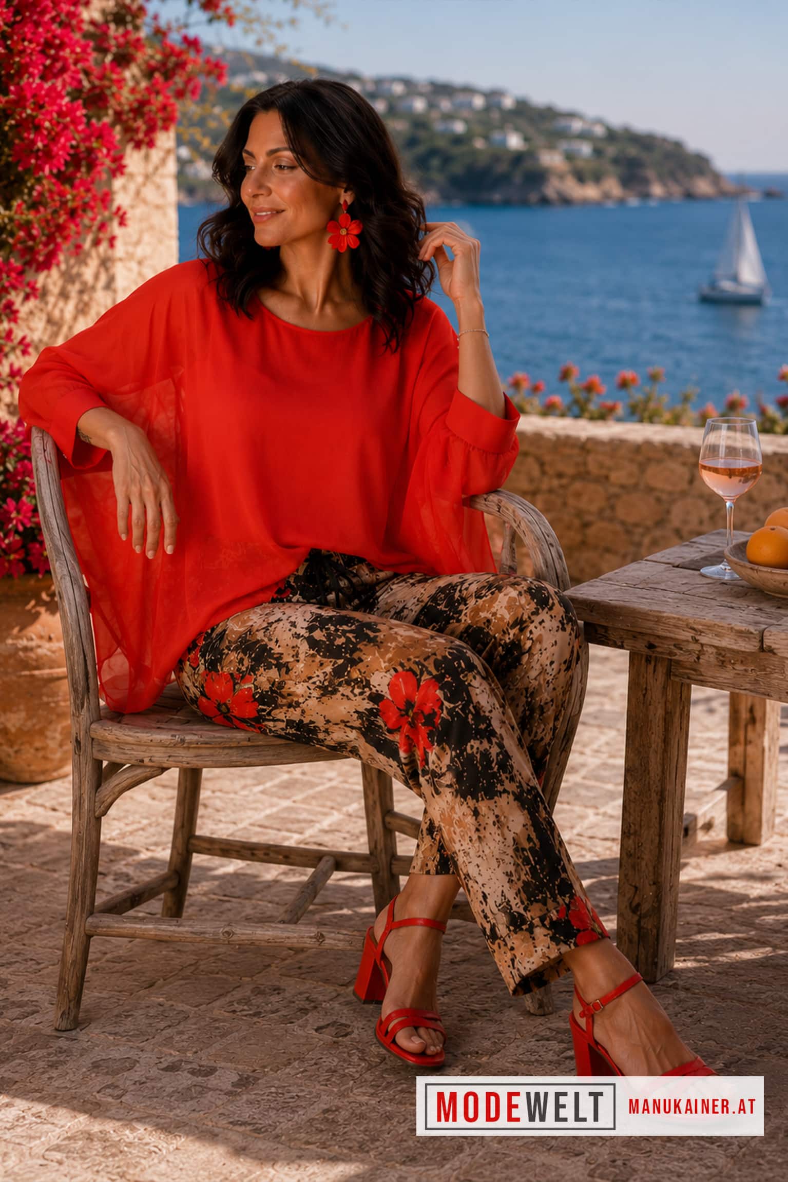 SeidenfeelTunika Rosso Mare |Gr. Uni 36-48+|, Anr.: 4301 – Bild 4
