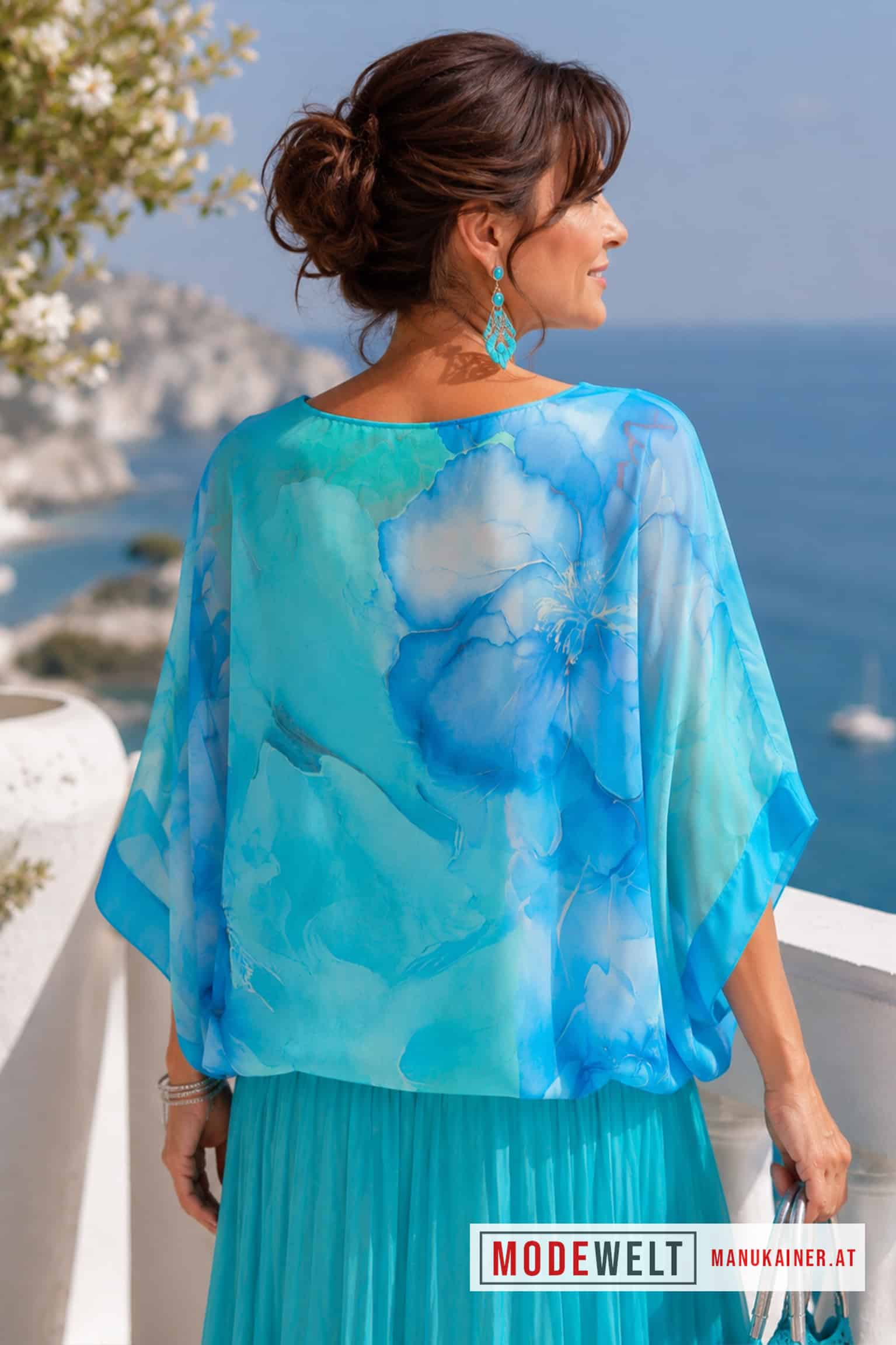 SeidenfeelBluse Laguna Blue |Gr. UNI 36-46|, Anr.: 4320 – Bild 4