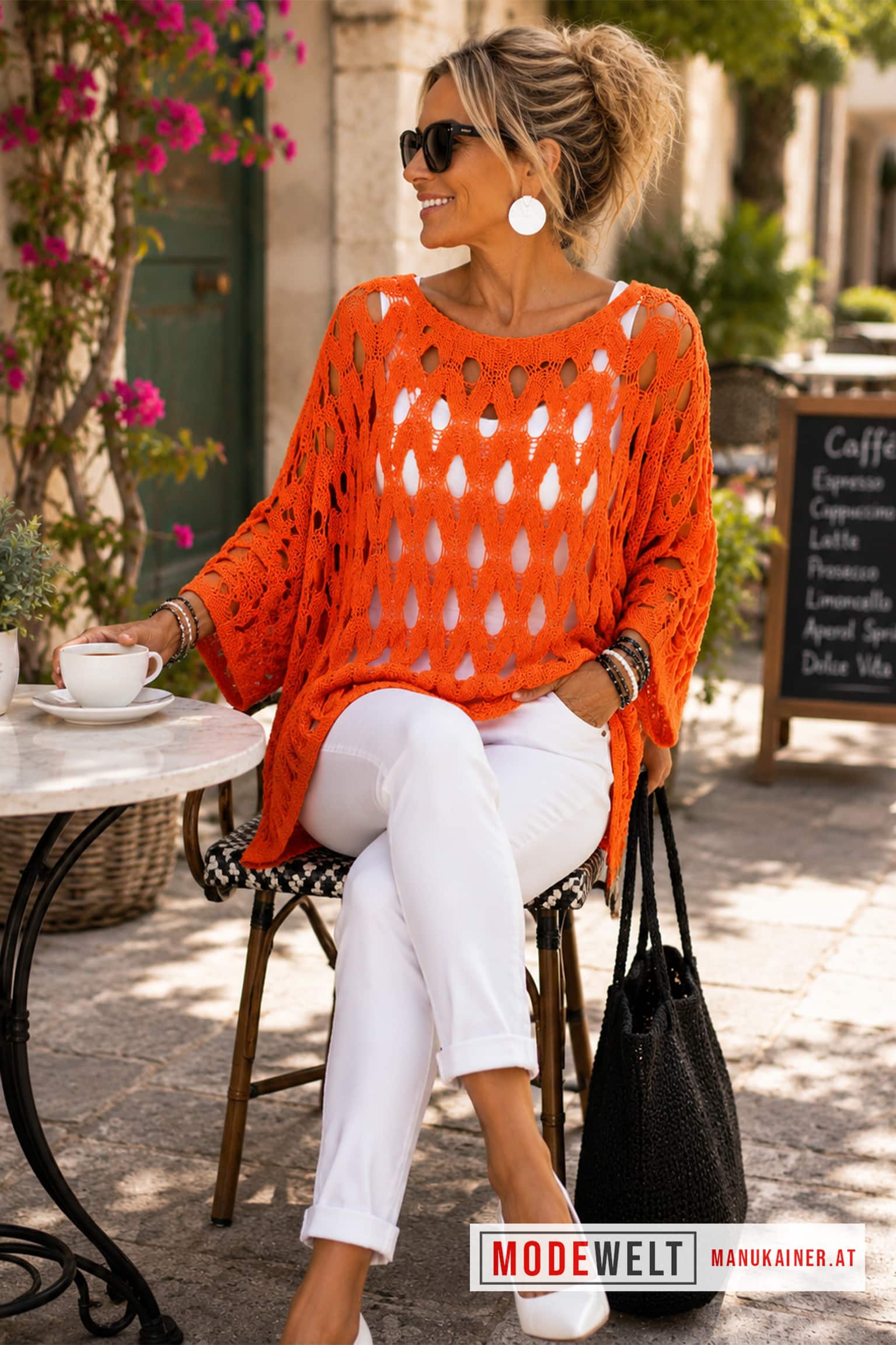 NetzPulli BellaDonna Orange |Gr. UNI 36-48|, Anr.: 4321 – Bild 2