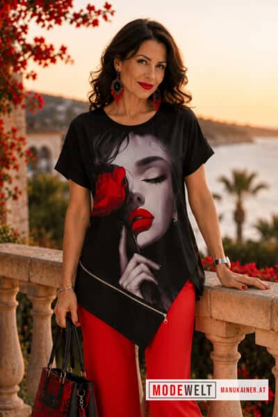 ShirtTunika Red Rose |Gr. UNI 38-46|, Anr.: 4322