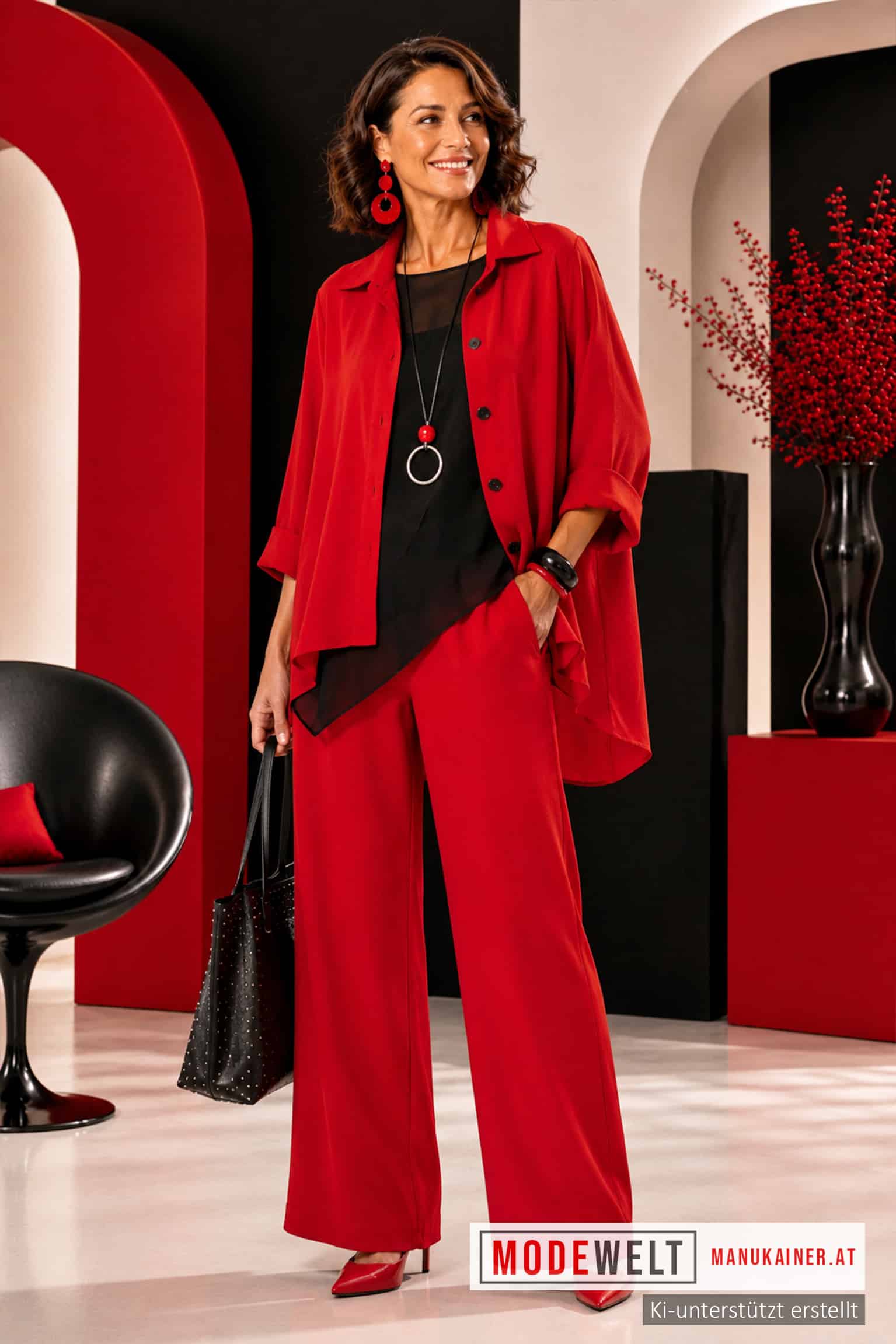 TrendHose Stacy, Rosso |Gr. UNI 40-48|, Anr.: 4345 – Bild 4