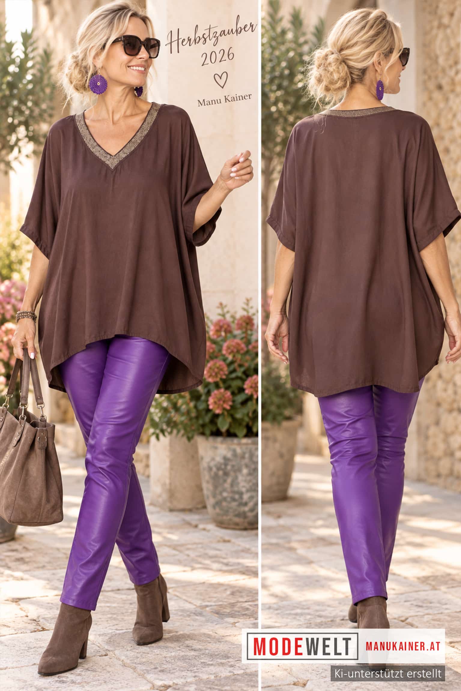 SeidenfeelBlusenshirt DOLLY Nougat |Gr. 36 bis 48+|, Anr.: 4353 – Bild 3