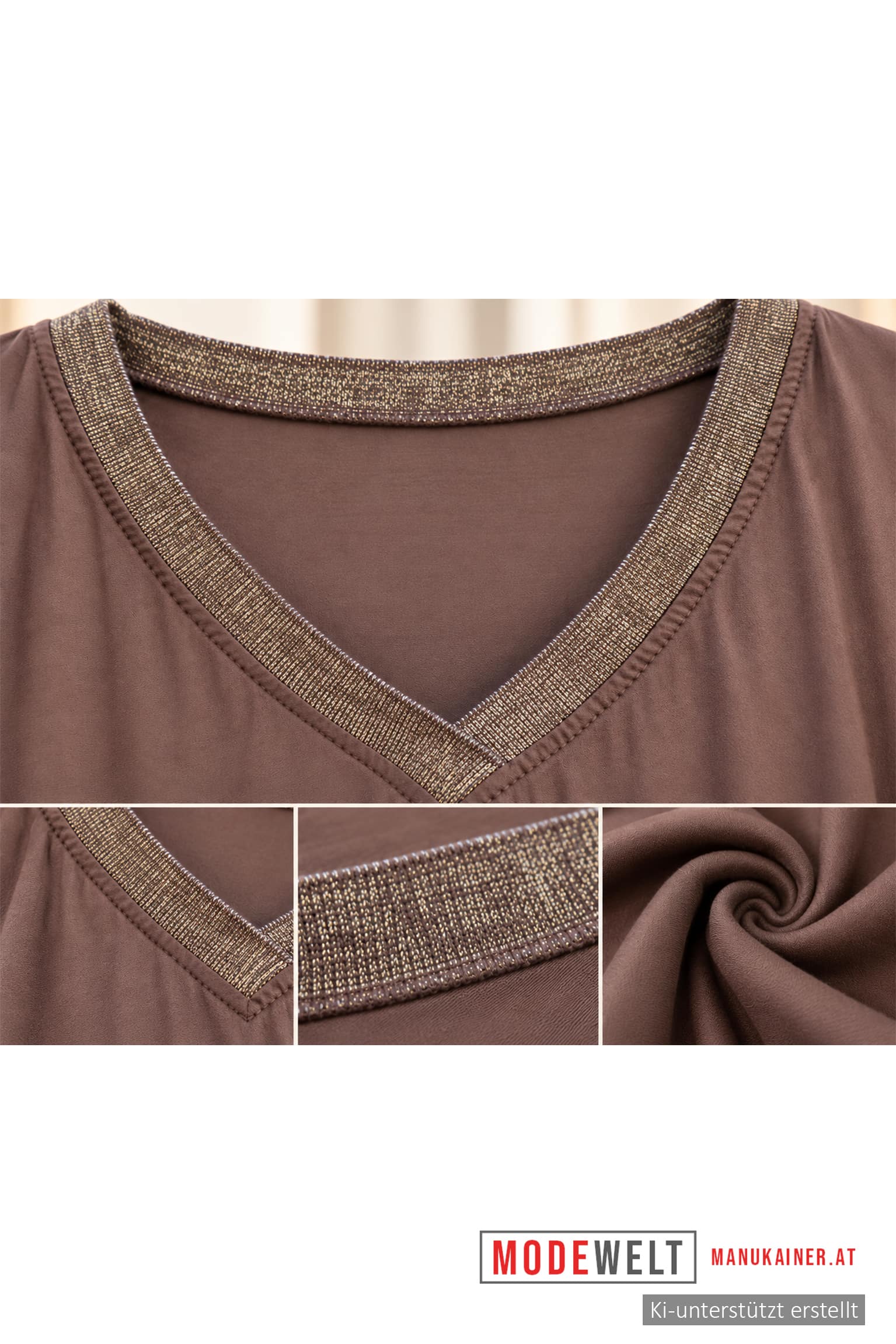 SeidenfeelBlusenshirt DOLLY Nougat |Gr. 36 bis 48+|, Anr.: 4353 – Bild 6