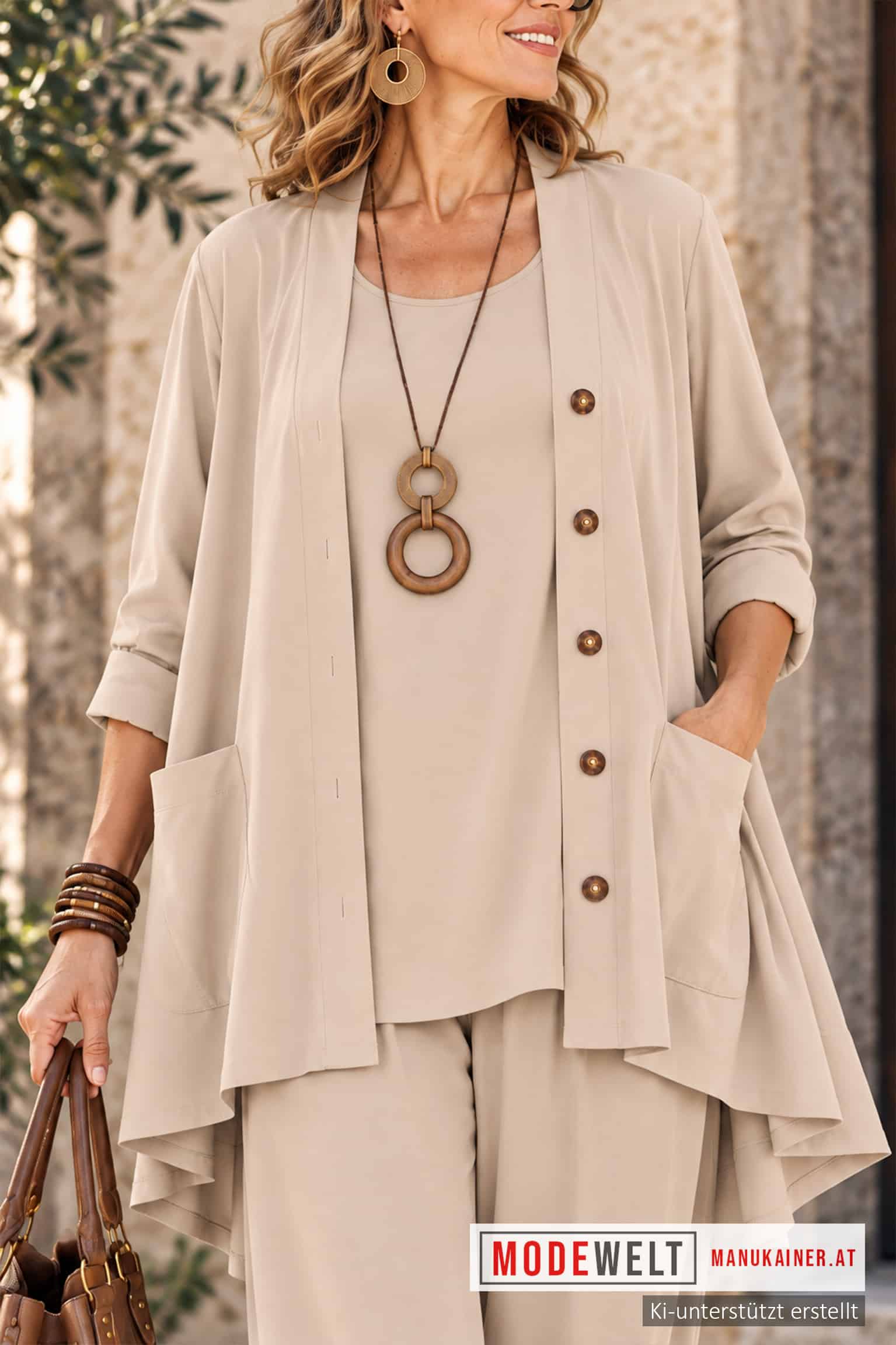 SweaterWeste Flow Beige |Gr. UNI 36-48+|, Anr.: 4357 – Bild 2