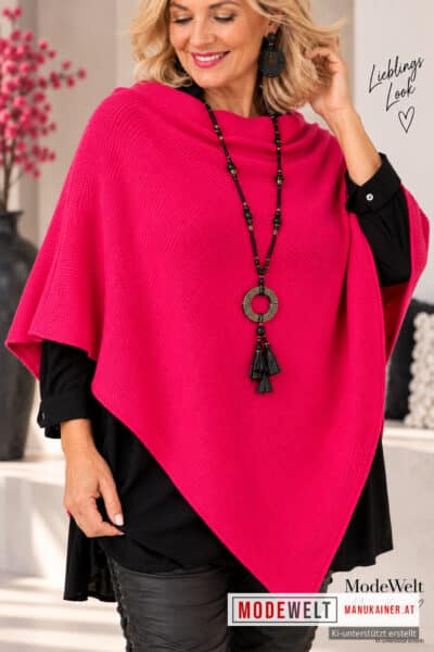 Poncho CAMILLA PINK |Gr. UNI 38-48|, Anr.: 4361