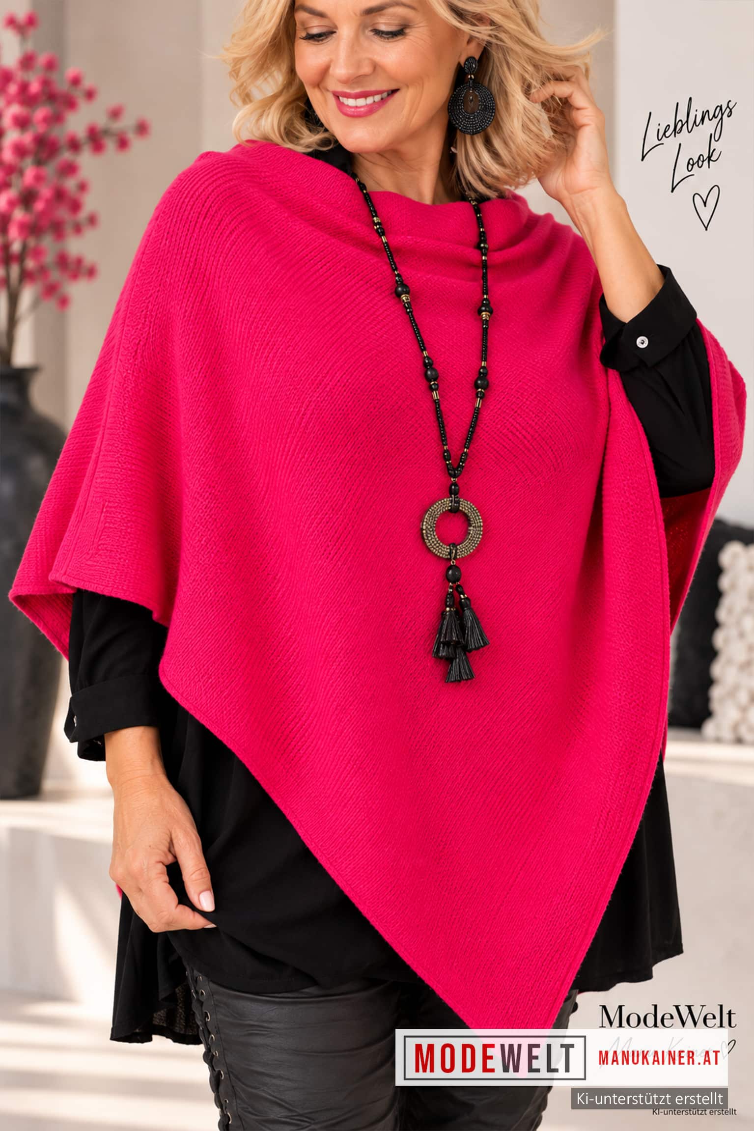 Poncho CAMILLA PINK |Gr. UNI 38-48|, Anr.: 4361