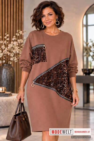 SweaterKleid Chocolade Brilliant |Gr. UNI 38-46|, Anr.: 4367
