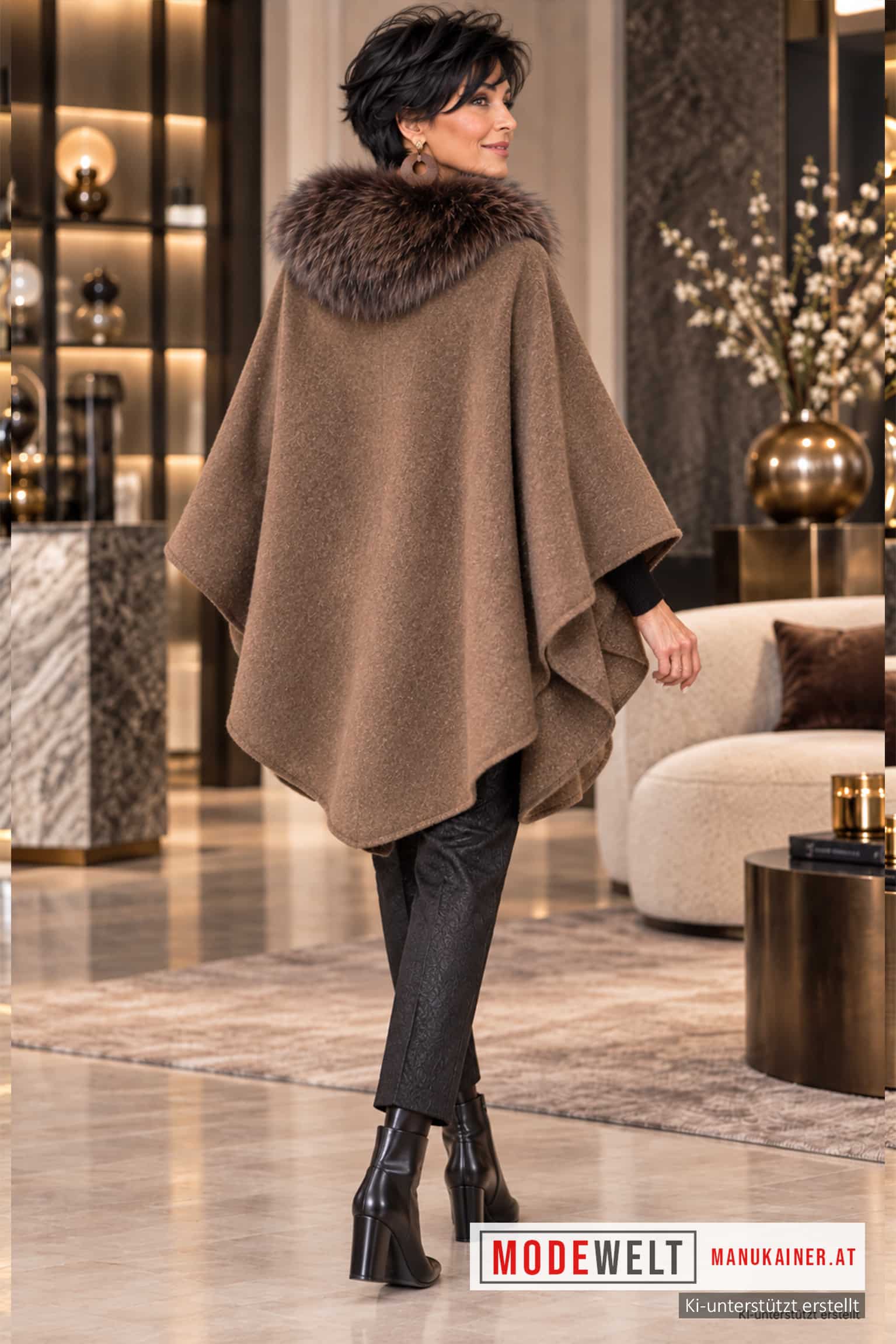 PelzchenPoncho Chocolade Deluxe |Gr. UNI 36-48+|, Anr.: 4369 – Bild 6