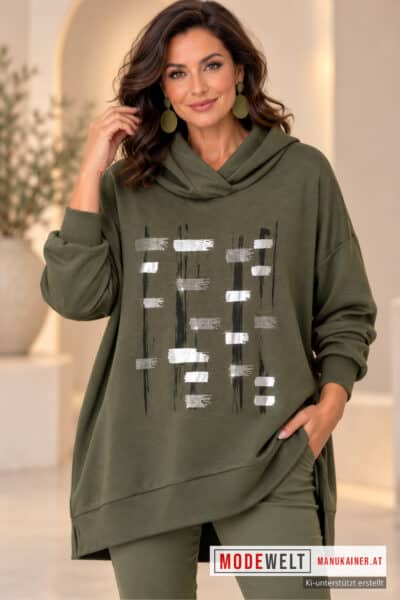 Curvy Sweater Olive Glamour |Gr. UNI 44-48+|, Anr.: 4370