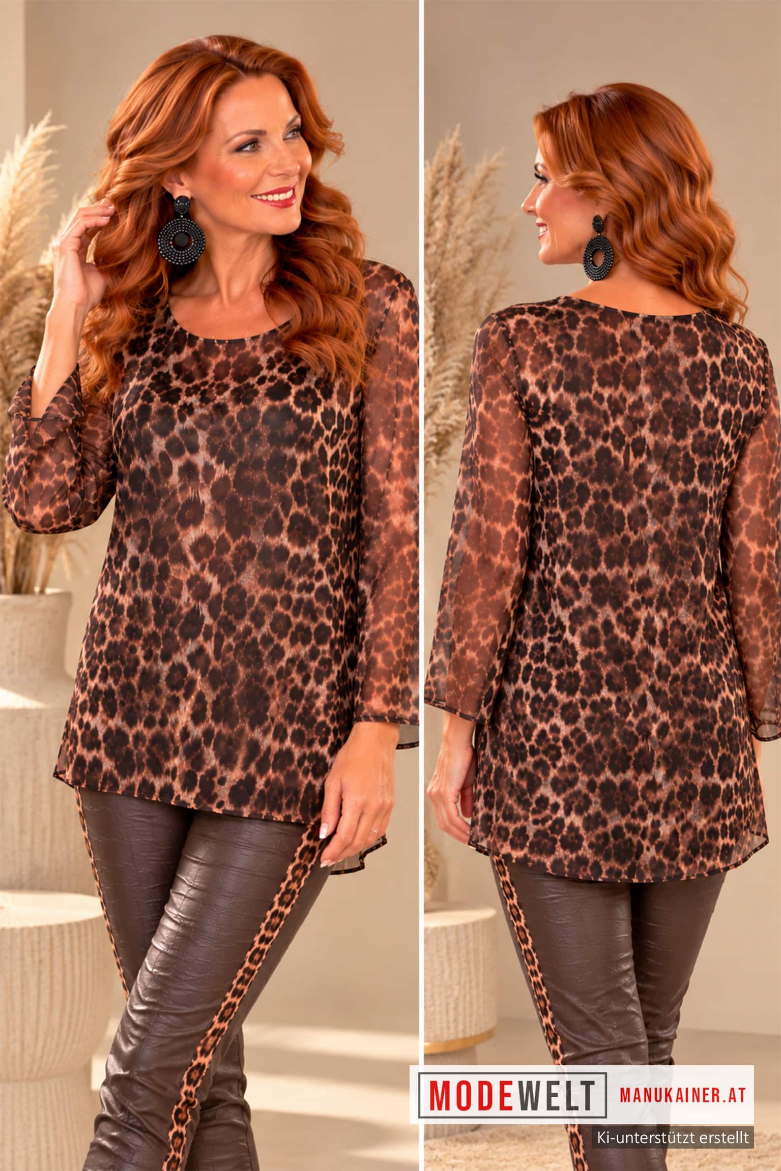Shirtbluse Wild Leo |Gr. UNI 42-48|, Anr.: 4372 – Bild 3